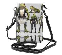 WZYWHJ Frog King Prints Sac à bandoulière en cuir pour femme avec bandoulière réglable