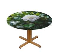 WZYWHJ Gardenia Nappe ronde imperméable et infroissable pour table de salle à manger