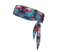 WZYWHJ Glitch Bandeau de sport avec imprimé flamant rose pour homme et femme