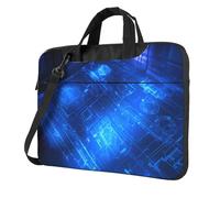 WZYWHJ Glowing Blueprint Picture Ultra-Thin Portable Single Shoulder Laptop Bag Computer Accessories Soft Shockproof for Laptops, Noir , 13 inch