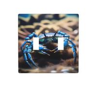 WZYWHJ Grande plaque murale décorative imprimée crabe bleu mer, 11,4 x 11,4 cm, durable et élégante pour les zones résidentielles et commerciales
