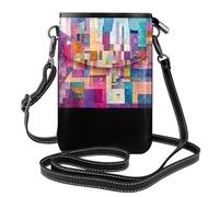 WZYWHJ Grid Harmony Sac à bandoulière en cuir pour femme avec bandoulière réglable