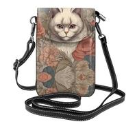WZYWHJ Gros plan de l'œil de chat profond imprimé sac à bandoulière en cuir pour femme avec bandoulière réglable