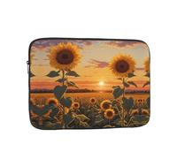 WZYWHJ Housse antichoc pour ordinateur portable 13" - Motif tournesols au coucher du soleil - Pour homme et femme - Voyage d'affaires, école, bureau - Utilisation quotidienne