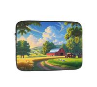 WZYWHJ Housse antichoc pour ordinateur portable 15" - Motif paysage rural agricole - Pour homme et femme - Voyage d'affaires, école, bureau - Utilisation quotidienne