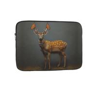 WZYWHJ Housse de protection antichoc pour ordinateur portable 17" Motif papillon sur un cerf sika - Pour homme et femme - Pour voyage d'affaires, école, bureau, usage quotidien