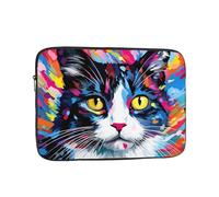 WZYWHJ Housse de protection antichoc pour ordinateur portable de 10" Motif chats avec illustration - Pour homme et femme - Voyage d'affaires, école, bureau - Utilisation quotidienne