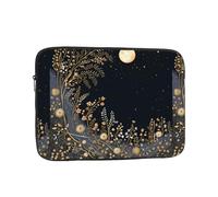 WZYWHJ Housse de protection antichoc pour ordinateur portable de 10" - Motif lune dorée - Pour homme et femme - Pour voyage d'affaires, école, bureau - Utilisation quotidienne