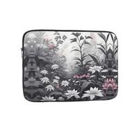 WZYWHJ Housse de protection antichoc pour ordinateur portable monochrome imprimé botanique 17" pour homme et femme, voyage d'affaires, école, bureau, usage quotidien