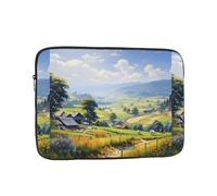 WZYWHJ Housse de protection pour ordinateur portable de 13" - Motif paysage rural - Pour homme et femme - Pour voyage d'affaires, école, bureau - Utilisation quotidienne