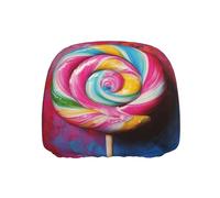 WZYWHJ Housse de protection pour tête de siège de voiture et camion Motif Lollipop Fond coloré