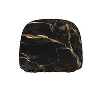 WZYWHJ Housse de protection pour tête de siège de voiture ou camion Motif marbre Noir/doré
