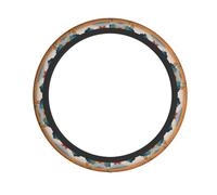 WZYWHJ Housse de volant - Protège et décore votre voiture - Installation facile - Convient pour les voitures, SUV, VTT et camions Image arc-en-ciel étrange