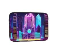WZYWHJ Housse pour ordinateur portable de 12 pouces avec impression ville de science-fiction résistante aux chocs pour homme et femme, voyage d'affaires, école, bureau, usage quotidien