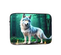 WZYWHJ Housse pour ordinateur portable de 43,2 cm avec impression loup, résistante aux chocs, pour homme et femme, pour voyage d'affaires, école, bureau, usage quotidien