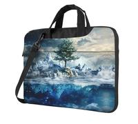 WZYWHJ Ice and Snow Picture Ultra-Thin Portable Single Shoulder Laptop Bag Computer Accessories Soft Shockproof for Laptop, Noir , 15.6 inch
