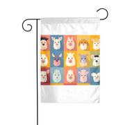Wzywhj Image d'animaux drapeau de jardin d'été double face décoration cour 30,5 x 45,7 cm