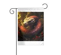 Wzywhj Image de la forêt géante Python Drapeau de jardin d'été double face Décoration cour 30,5 x 45,7 cm