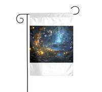 Wzywhj Image de papillons dans les contes de fées Drapeau de jardin d'été double face Décoration cour 30,5 x 45,7 cm