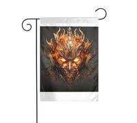 Wzywhj Image du masque des flammes brûlantes Drapeau de jardin d'été double face Décoration cour 30,5 x 45,7 cm