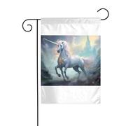 Wzywhj Image Licorns On The Run Drapeau de jardin d'été double face Décoration cour 30,5 x 45,7 cm