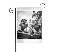 Wzywhj Image lion drapeau de jardin d'été double face décoration cour 30,5 x 45,7 cm