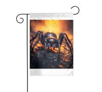 Wzywhj Image Spider In The Light Drapeau de jardin d'été double face Décoration cour 30,5 x 45,7 cm