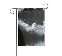 Wzywhj Interstellar Drapeau de jardin double face Motif fumée 30,5 x 45,7 cm
