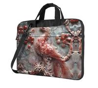 WZYWHJ Jade Bird Picture Sac à bandoulière ultra-mince pour ordinateur portable Accessoires informatiques Doux antichoc pour ordinateurs portables, Noir , 15.6 inch