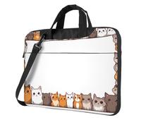 WZYWHJ Joli cadre photo imprimé ultra fin portable à une épaule pour ordinateur portable, accessoires informatiques, doux et résistant aux chocs pour ordinateurs portables, Noir , 14 inch