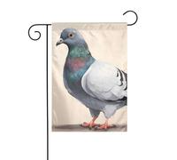 WZYWHJ Joli drapeau de jardin avec imprimé pigeon 30,5 x 45,7 cm pour un environnement extérieur tendance