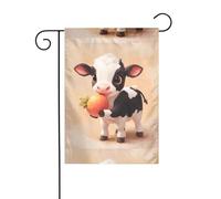 WZYWHJ Joli drapeau de jardin avec motif de vache - 30,5 x 45,7 cm - Pour un environnement extérieur tendance