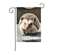 Wzywhj Joli drapeau de jardin d'été imprimé hérisson double face décoration cour 30,5 x 45,7 cm