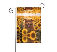 WZYWHJ Joli drapeau de jardin imprimé caniches 30,5 x 45,7 cm pour un environnement extérieur tendance