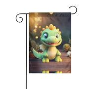 WZYWHJ Joli drapeau de jardin imprimé dinosaure 30,5 x 45,7 cm pour un environnement extérieur tendance