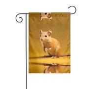 WZYWHJ Joli drapeau de jardin imprimé éléphant musaraigne 30,5 x 45,7 cm pour un environnement extérieur tendance