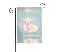 WZYWHJ Joli drapeau de jardin imprimé mouton 30,5 x 45,7 cm pour un environnement extérieur tendance
