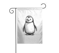 WZYWHJ Joli drapeau de jardin imprimé pingouin 30,5 x 45,7 cm pour un environnement extérieur tendance