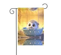 WZYWHJ Joli drapeau de jardin imprimé poisson puffer 30,5 x 45,7 cm pour un environnement extérieur tendance
