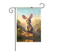 WZYWHJ Joli petit kangourou imprimé drapeau de jardin 30,5 x 45,7 cm pour un environnement extérieur tendance