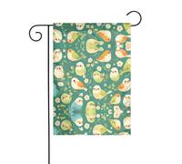 WZYWHJ Joli petit oiseau imprimé drapeau de jardin 30,5 x 45,7 cm pour un environnement extérieur tendance