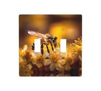 WZYWHJ Jolie plaque murale décorative avec impression d'abeille, 11,4 x 11,4 cm, durable et élégante pour les zones résidentielles et commerciales