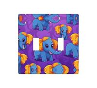 WZYWHJ Jolie plaque murale décorative avec impression de petit éléphant, 11,4 x 11,4 cm, durable et élégante pour les zones résidentielles et commerciales