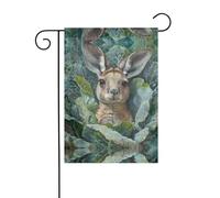 WZYWHJ Kangourou dans le chou imprimé drapeau de jardin décoratif 30,5 x 45,7 cm pour un environnement extérieur tendance