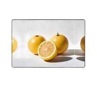 WZYWHJ Kumquat Tapis de sol antidérapant motif citron 182,9 x 121,9 cm pour salon, bureau, table basse, lit, balcon