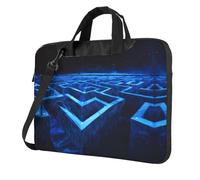 WZYWHJ Labyrinthe ligne droite image ultra-mince portable sac à bandoulière pour ordinateur portable accessoires informatiques doux antichoc pour ordinateurs portables, Noir , 14 inch