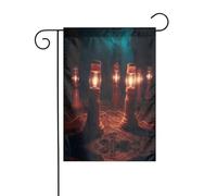 WZYWHJ Lampe de poche lumineuse décorative drapeau de jardin 30,5 x 45,7 cm pour un environnement extérieur tendance