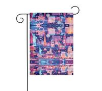 Wzywhj Las Vegas Drapeau de jardin double face Motif ville nocturne 30,5 x 45,7 cm