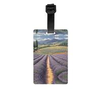 WZYWHJ Lavender Fields Étiquettes de sac à bagages, étiquettes de protection de la vie privée pour homme et femme