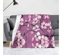 WZYWHJ Les couvertures en flanelle imprimées à motif azalée sont super douces, chaudes et légères, adaptées aux canapés et lits